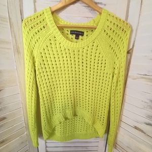 💰BOGO - Rock and Republic - High-low sweater - Size Medium - Vibrant lime green